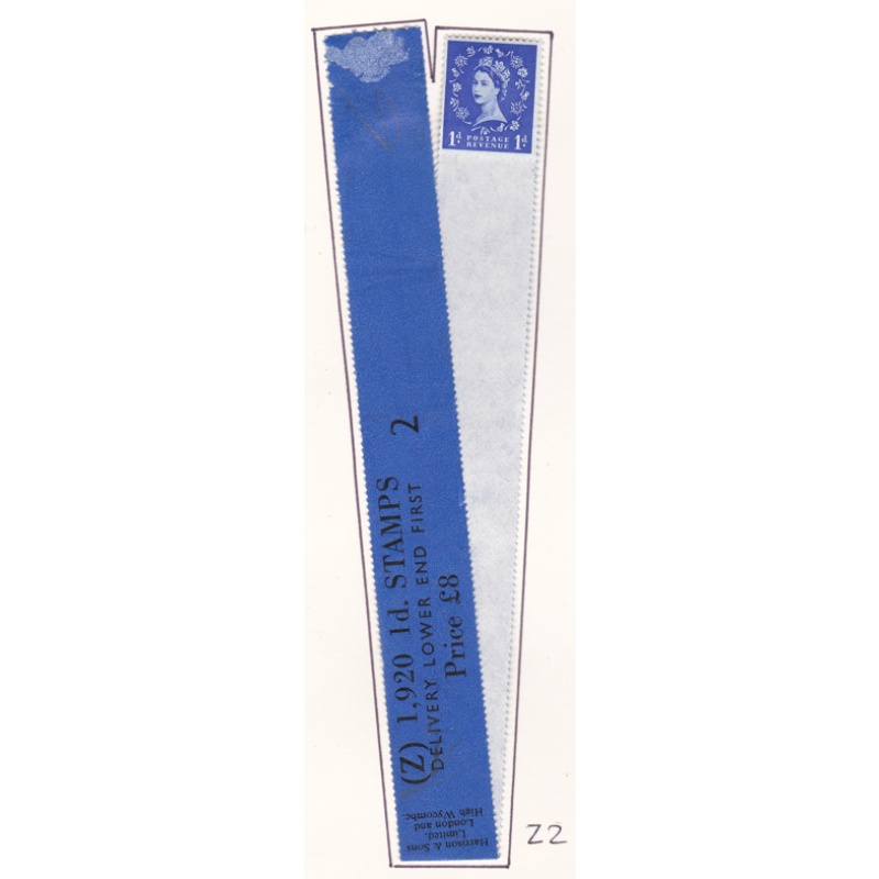 1d Edward Crown watermark Vertical Delivery Coil leader Z 2 MNH