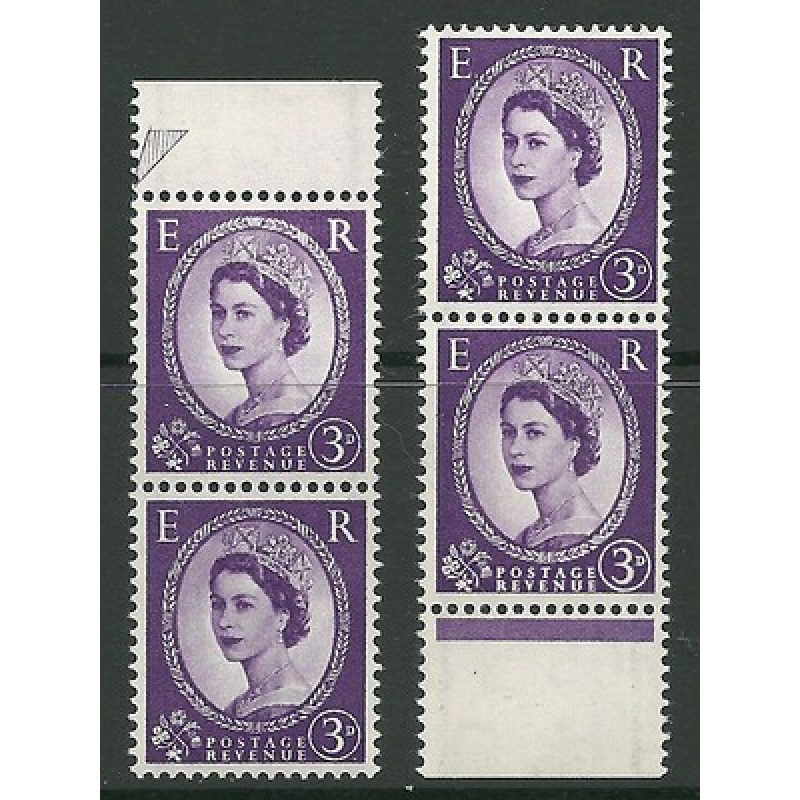 S69 3d Wilding Edward Crown with variety - thickening letters UNMOUNTED MINT