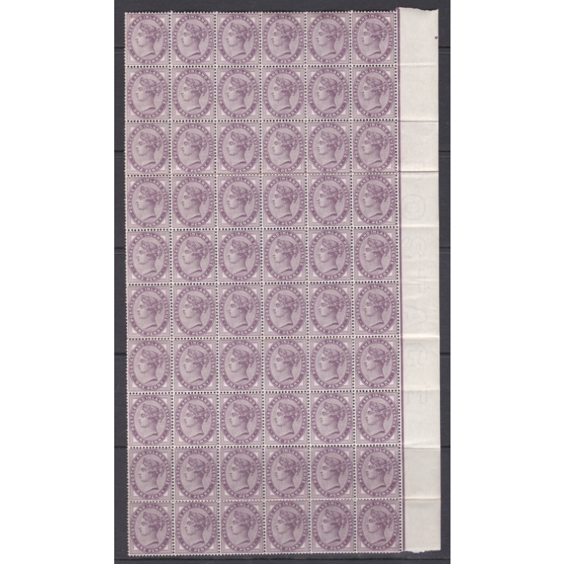 Sg172 1d lilac Marginal Block of 60  UNMOUNTED MINT