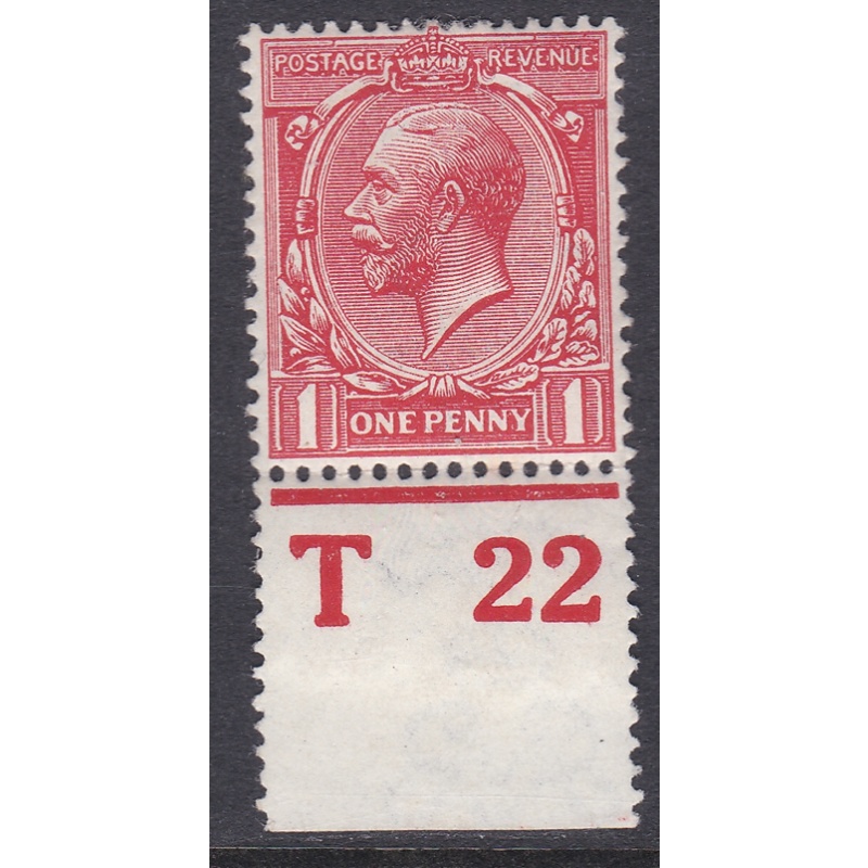1d Royal Cypher Control T22 perf MOUNTED MINT
