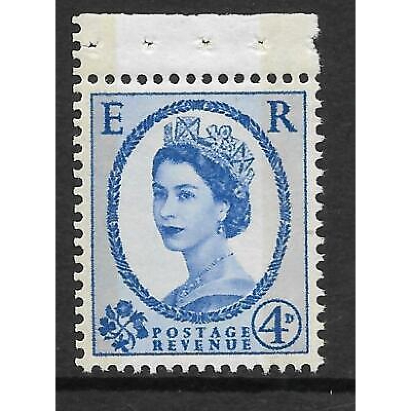 S91f 4d Wilding 8mm Violet Typo Crowns Right UNMOUNTED MINT/MNH
