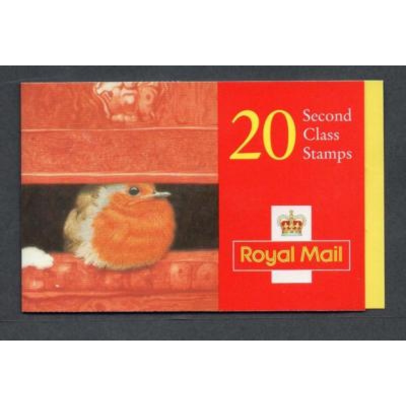 LX10 1995 Christmas Barcode Booklet 20 x 2nd class (19p) - No Cylinder