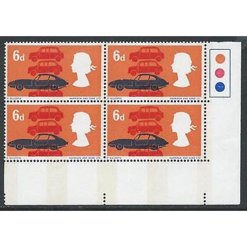 1966 Technology 6d (Phos) - Listed Flaw - Broken D in LTD + Narrow Bands - MNH