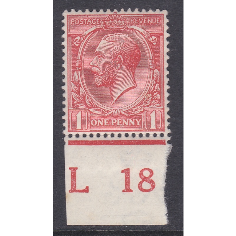 1d Royal Cypher Control L18 imperf MOUNTED MINT