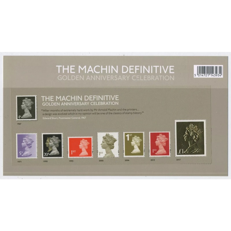 2017 Machin Anniversary Royal Mail Definitive Pack no. 541 Presentation pack U M