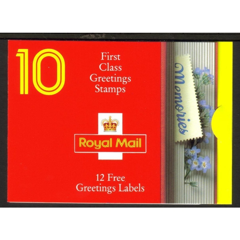 KX4 1992 Memories Greetings 10 x 1st with Labels UNMOUNTED MINT - No Cylinder