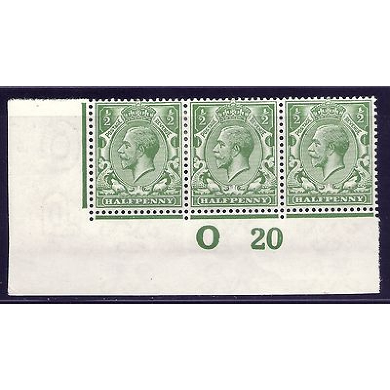 N14(11) d Bright Yellow Green Control O 20 imperf MOUNTED MINT