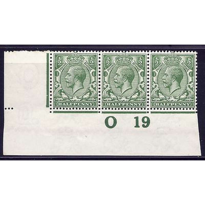 N14(7) d Deep Bright Green Control O 19 imperf UNMOUNTED MINT MNH