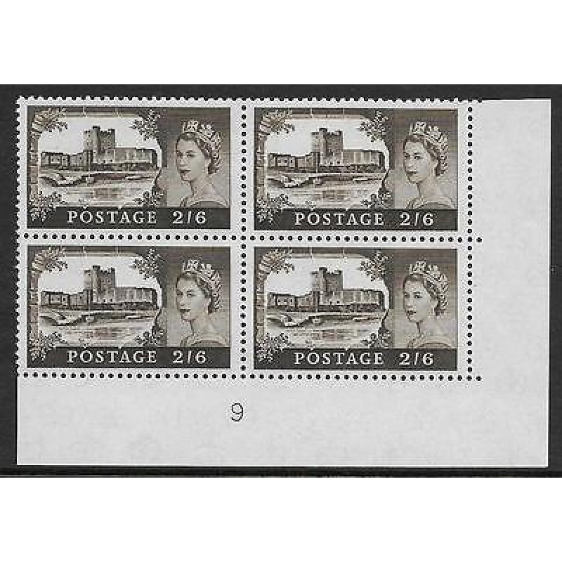 2 6 Bradbury Wilkinson Castles - Cylinder 9 Chalky UNMOUNTED MINT MNH