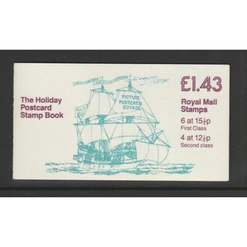 GB Folded Booklet FN3a 1982 Holiday Postcards booklet Complete No Cyl