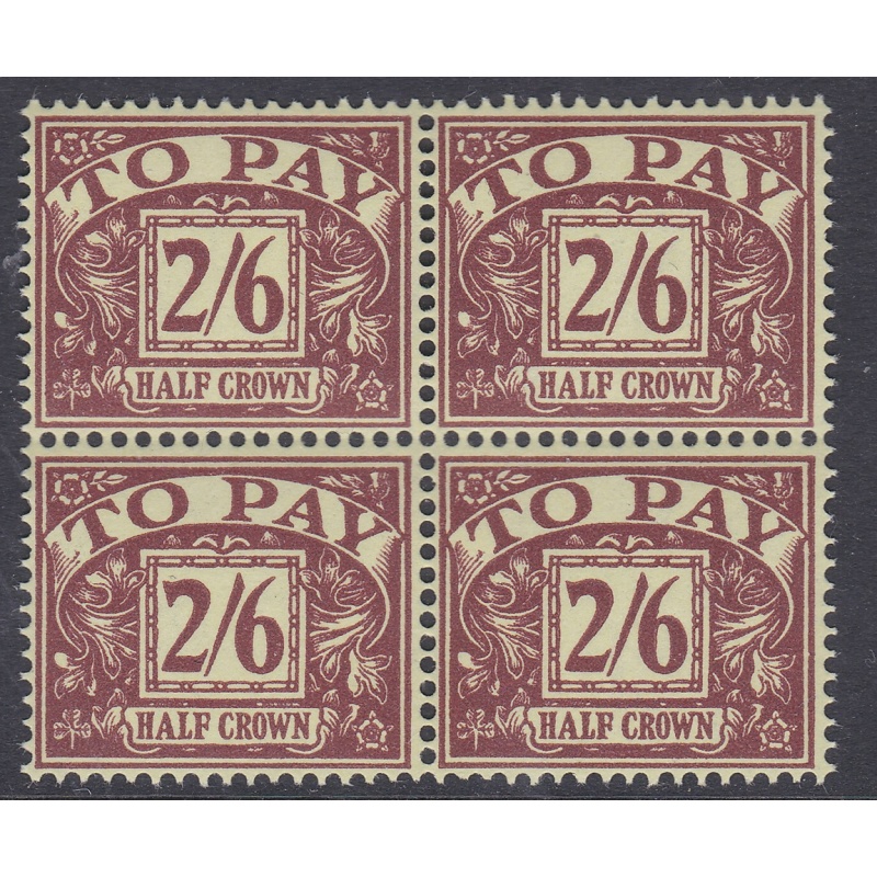 Sg D65wi 2 6 QE II Multi Crowns Postage Due Wmk Inverted blck 4 UNMOUNTED MINT