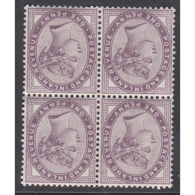sg172wi 1d Lilac watermark inverted Block of 4 Mounted Mint