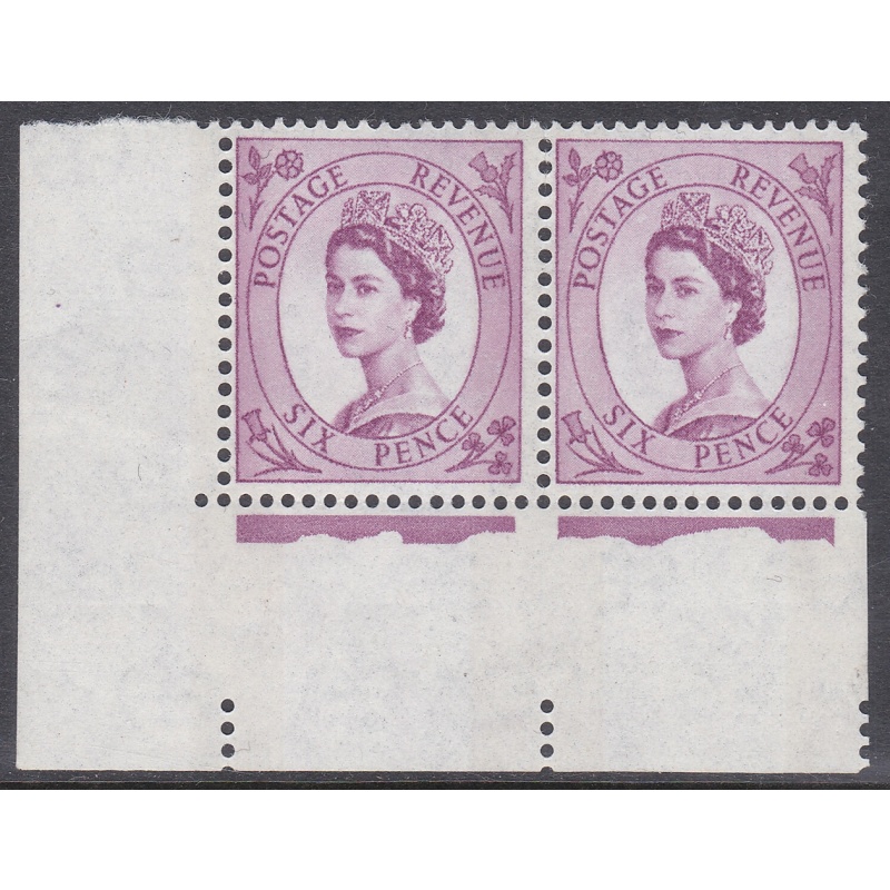 Sg S111a ab 6d Wilding Blue phos on White Typo NB with BPA cert UNMOUNTED MINT