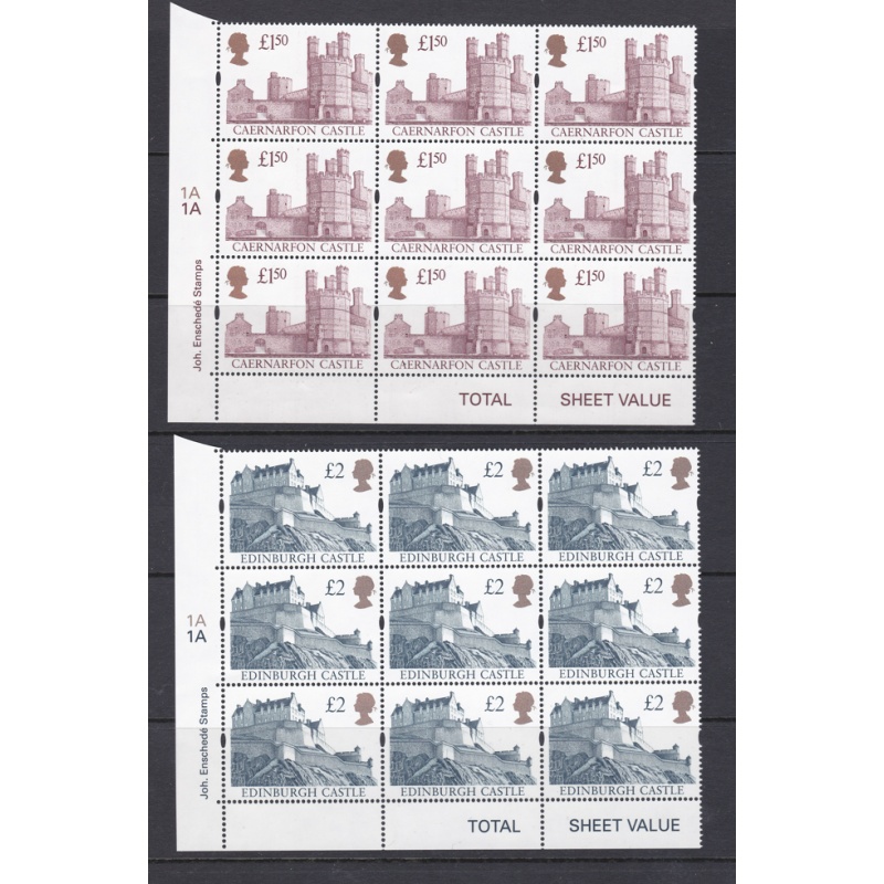 Enschede Castle full set(£1.50-£5) of cylinder blocks of 9 UNMOUNTED MINT