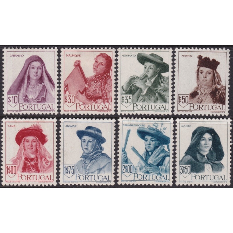 Portugal 1947 Regional Costumes Set of 8 MLH