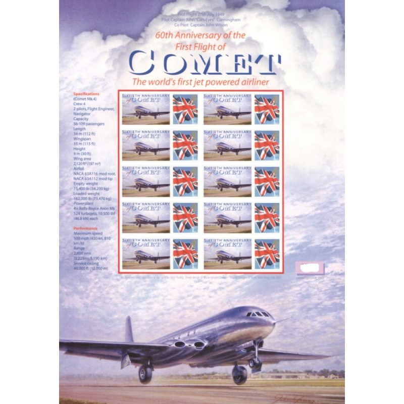 BC-206 2009 Comet no. 45 Smiler Sheet  UNMOUNTED MINT