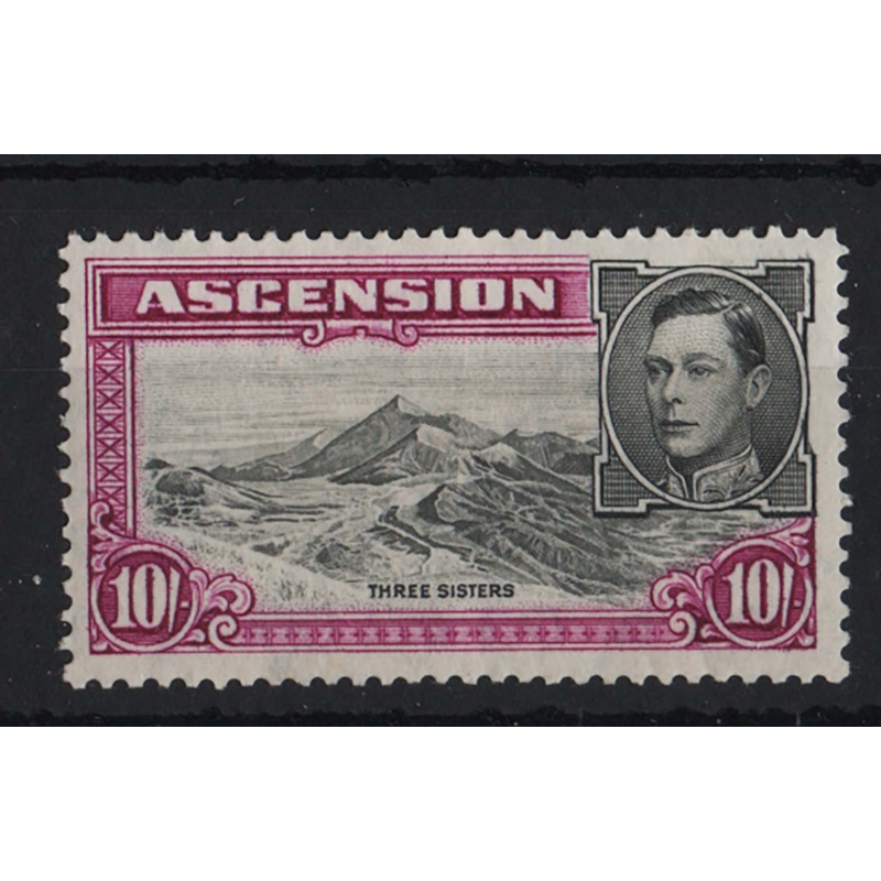 Ascension 1938 10s perf 13½ very fine mint sg47b cat £120