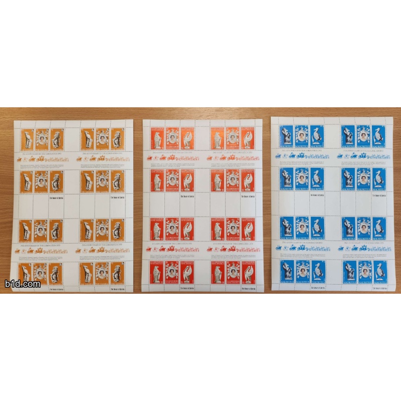 20 uncut sheets 1978 Coronation Avg £4 per sheet FV = £80 face UNMOUNTED MINT