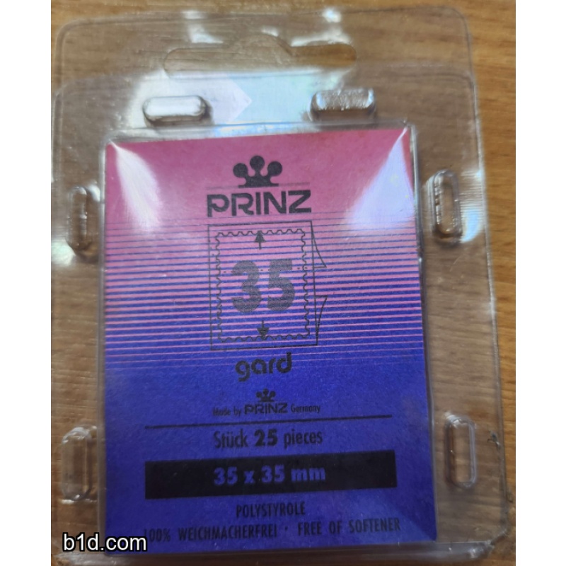 Prinz Gard 25 x 35x35mm mounts  CLEAR sealed pack