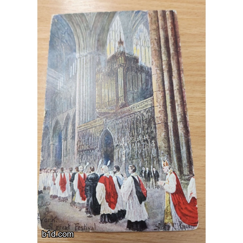 York cathedral used Postcard