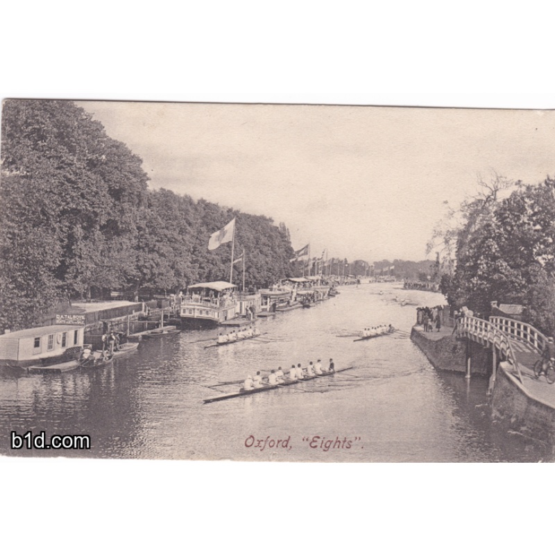 Oxford, "eights"  postcard used