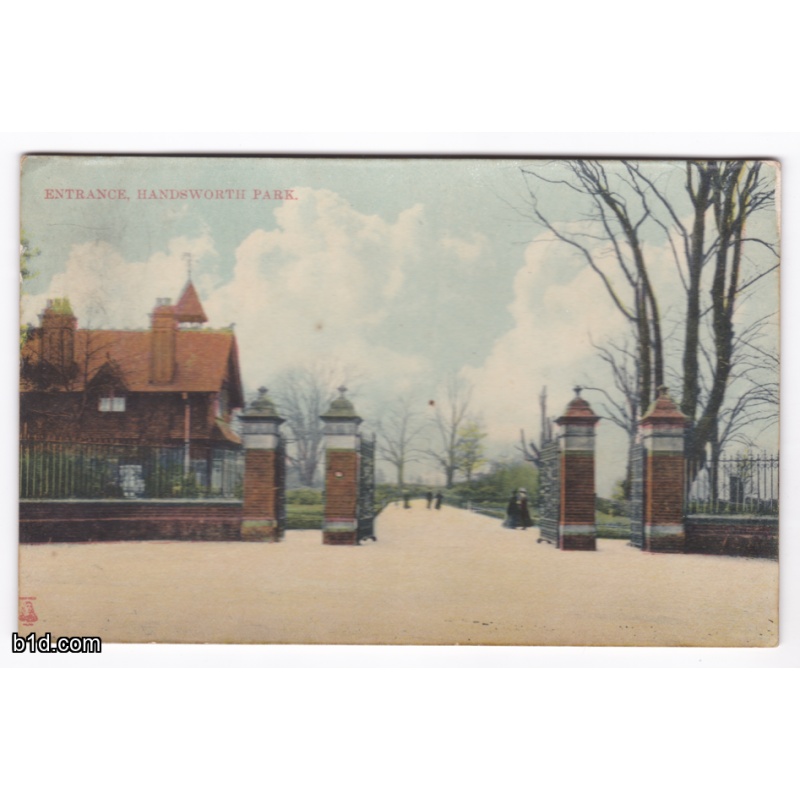 Entrance, Handsworth Park, Birmingham Postcard Used