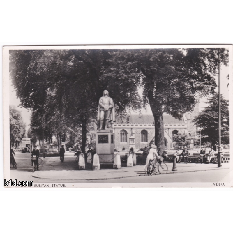 Bedford, Bunyan Statue Postcard V3367A USED