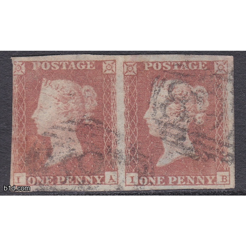Sg8 1d red-brown plate 94 pair IA-IB Used