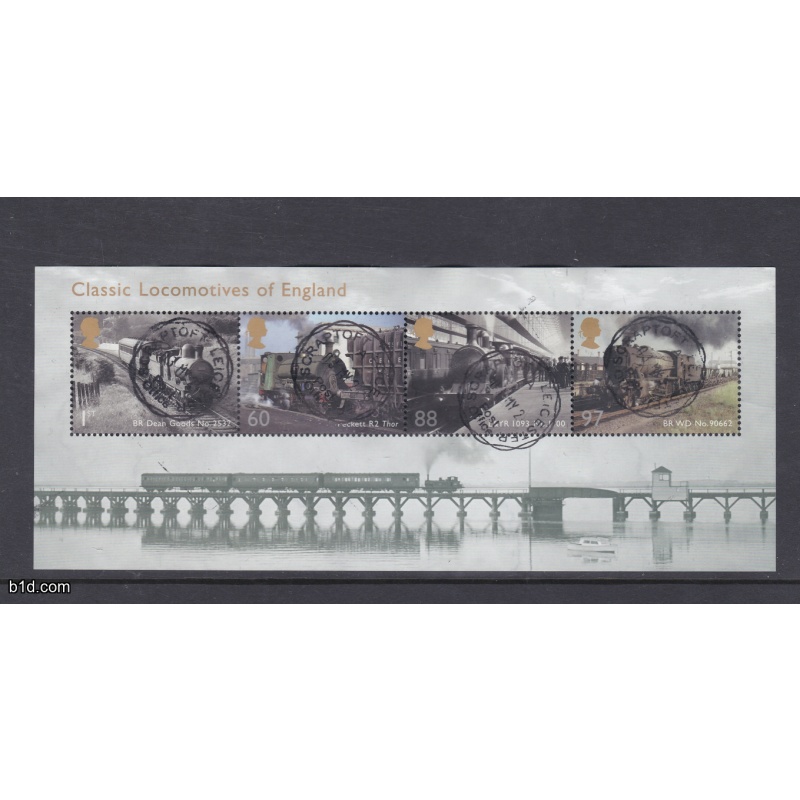 Classic locomotives of england miniature sheet used