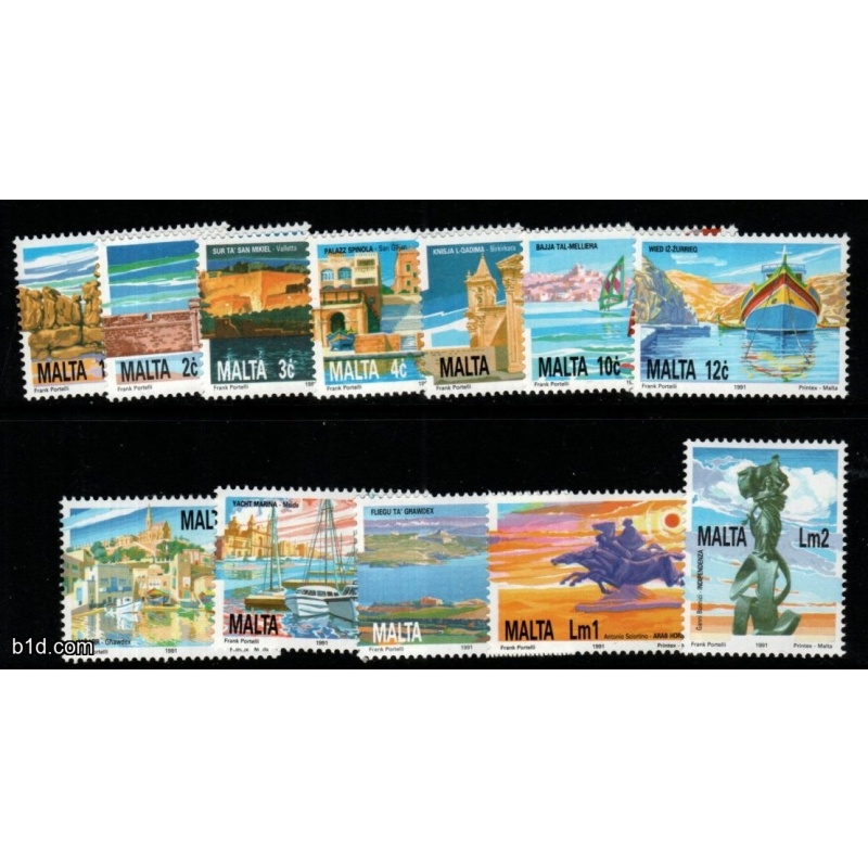 MALTA SG905/16 1991 NATIONAL HERITAGE MNH