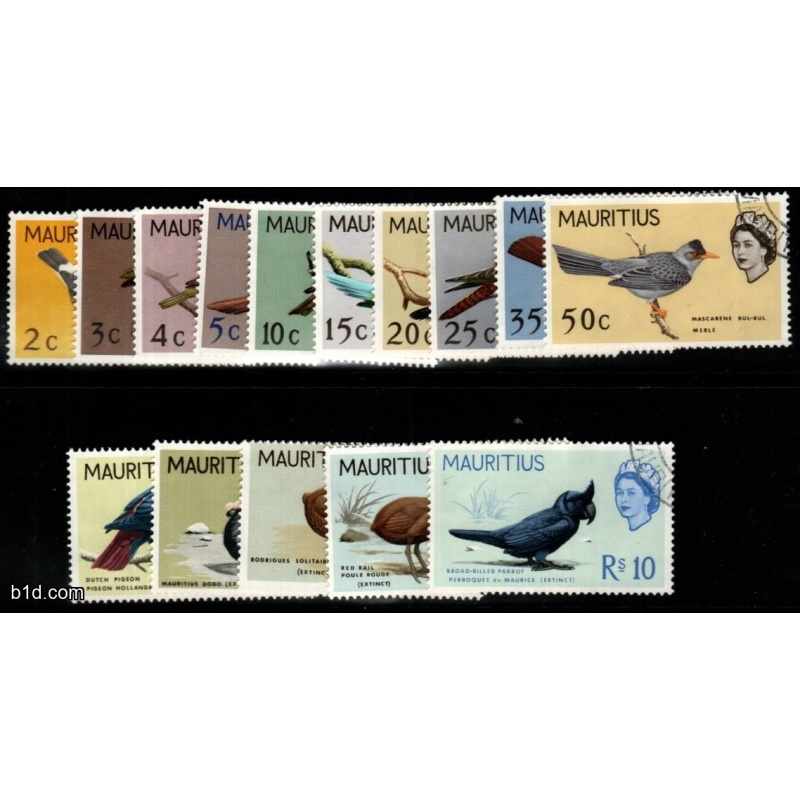 MAURITIUS SG317/31 1965 BIRDS FINE USED