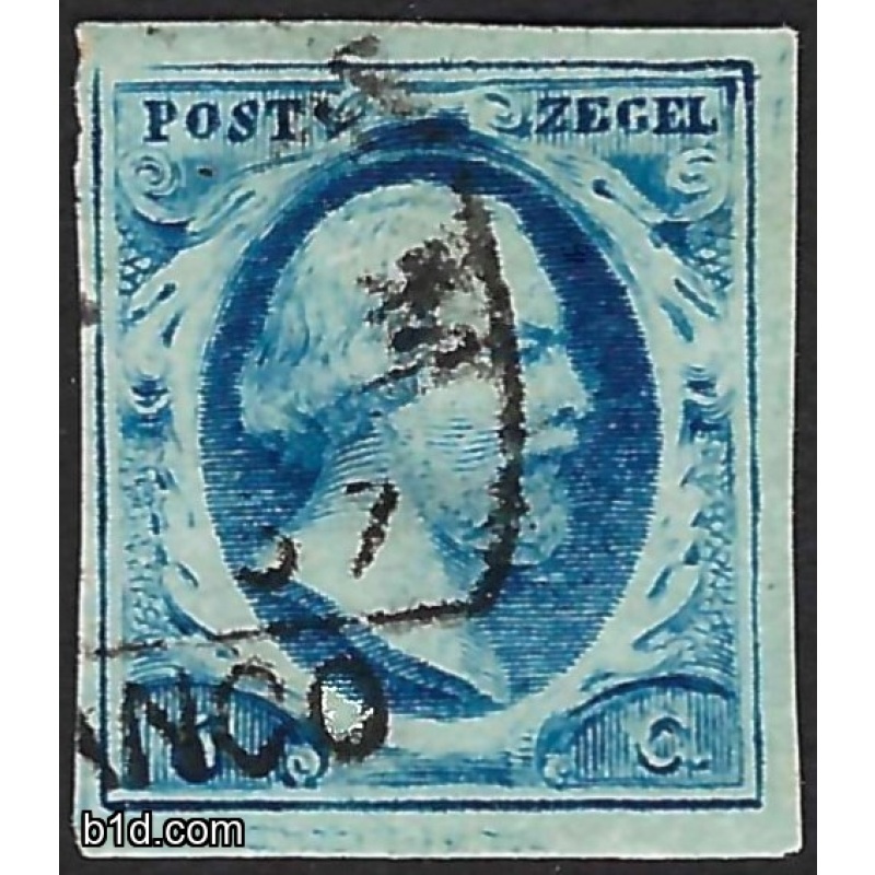 NETHERLANDS SG1 1852 5C BLUE VFU
