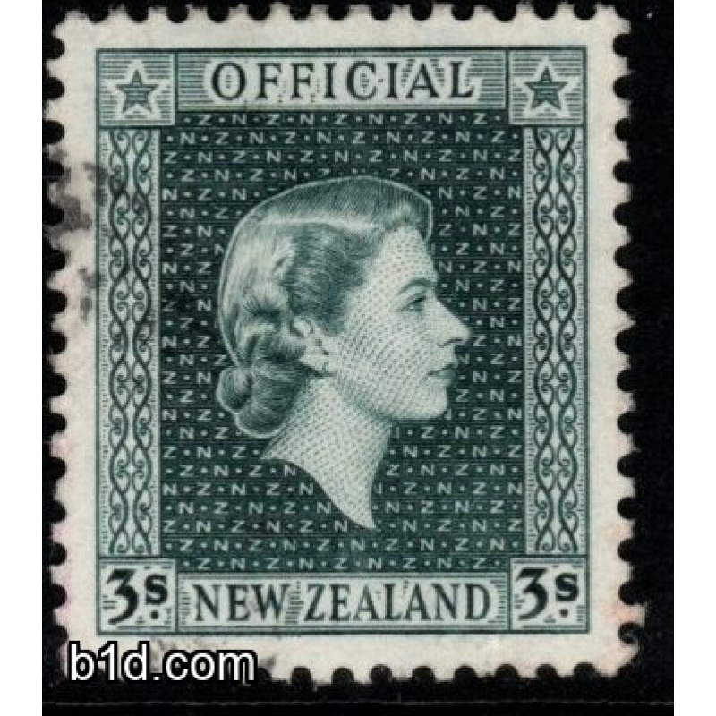 NEW ZEALAND SGO167 1963 3/- SLATE USED